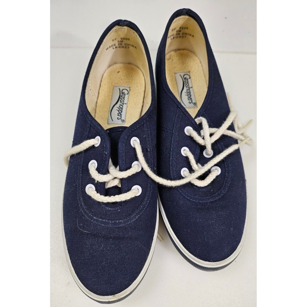 Keds Grasshoppers Sneaker Shoes Blue‎ Canvas Casual EF9200 L8-CH27 Womens 6M